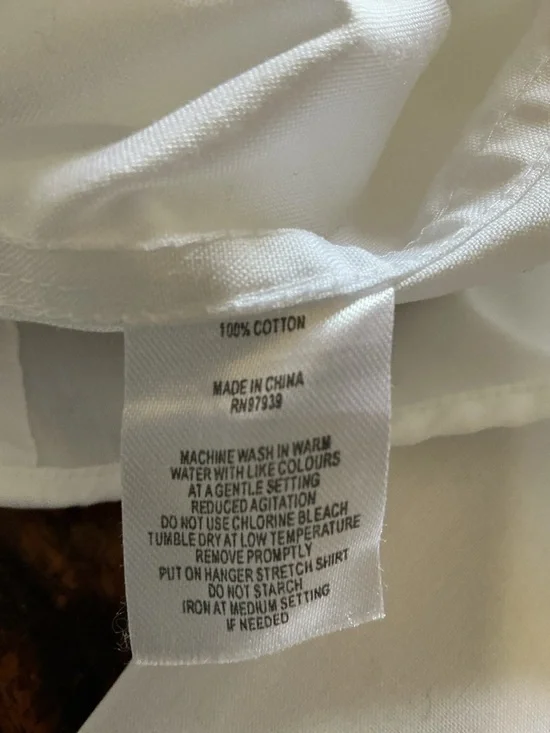 Peck & Peck Classic White Button-Down Shirt size 12 - Picture 4 of 4